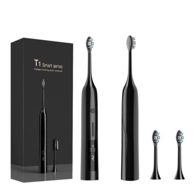 China Custom Cheap Replacement Battery Operated Smart Automatic Led Teeth Whitening Sonic Electric Toothbrush for sale