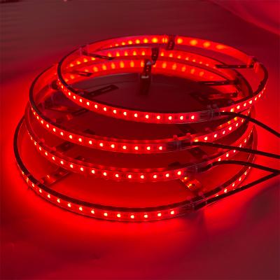 China HONGCAR Luxury 15.5 Inch Single Row RGBW Led Wheel Ring Lights Dancing Flow IP68 Waterproof Wheel Lights Car Tire for sale