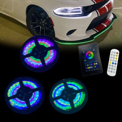 China Car Underglow Light HONGCAR Car Led Underglow Lighting Kit RGB Color Chasing Blueteeth App Control Light For RV Trucks for sale