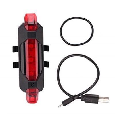 China Bike Plastic Tail Light USB LED Charging Safety Waterproof Rear Warning Light for sale