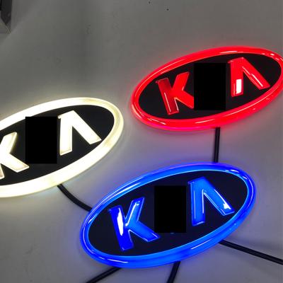 China Universal Waterproof 4D Car Badge Led Auto Light Logo Lights Car Emblem DC 12V 133mm x 101mm for sale