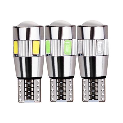 China T10 Canbus 194 W5W 10 SMD 5630 LED 12V T10 5630 6msd LED Bulb Wedge Error Free Bulb for sale