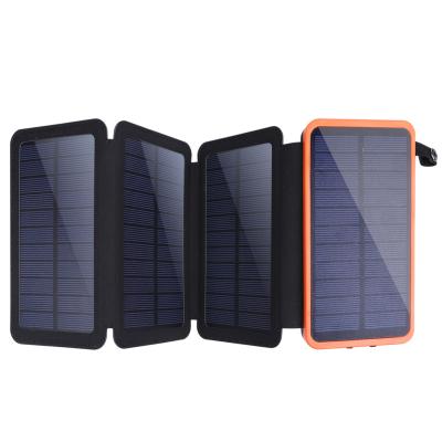 China Waterproof Foldable Portable Mobile Charger 25000mah Solar Power System Solar Panel Battery Charger Solar Panel Charging Folding Solar Power Bank for sale