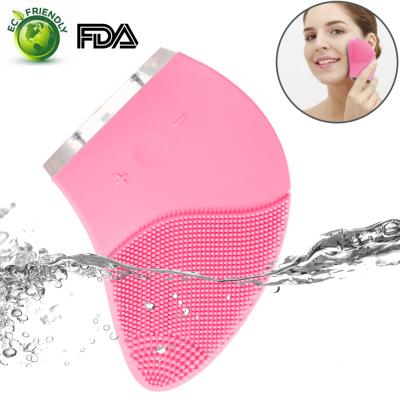 China Sonic Cleanser Scrubber Back Face Ultrasonic Facial Silicone DEEP CLEANING Cleansing Brush for sale