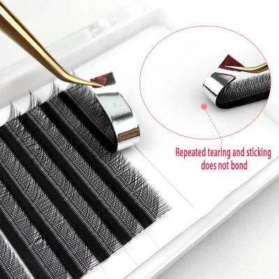 China Long Y Shape Natural Eyelash Extension Double Tip Grafting Easily Volume Fans Private Label Y Shape Eyelash Extension Private Label for sale