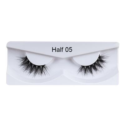 China Free Samples Long Natural Wholesales Seller Lashes Box Packing Available Short 3D Mink Lashes Half Lashes Corner Lashes for sale