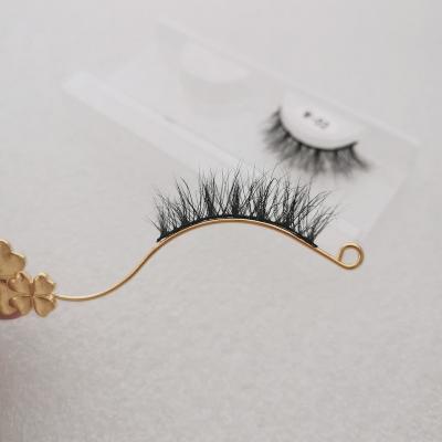 China Natural Soft Long Strip No MOQ Private Label 3D Natural Eyelash Customization Welcomed 18mm 25mm 14mm Mink Russian Eyelash Strips for sale