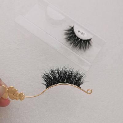 China Natural Soft Long Strip No MOQ Private Label 3D Natural Eyelash Customization Welcomed 18mm Mink Russian Eyelash Strips Trays for sale