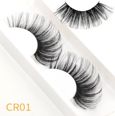 China Natural Winged Mink Strip Lashes Russian Custom Long Bundled Lashes Russian Volume Lashes Double Density Curl Strip Eyelash Extensions c d for sale