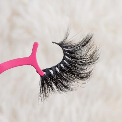 China Mink Lashes 25mm Band Long Fluffy Tapered Eyelashes Various Styles Natural 25mm Mink Eyelash Clear Black Band Full for sale