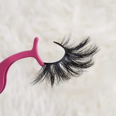 China Natural Long Real Mink Eyelash Handmade Full Strip Soft King Quantity Fluffy 25mm Highlights 100% Dramatic 25mm Mink Eyelashes Party for sale