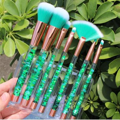 China Angular Blush 7PCS EYE Makeup Brushes Fiber Hair Eyeshadow Eyebrow Eyebrow Eye Brush Pink Set Make Up Not Brush Set NO LOGO for sale