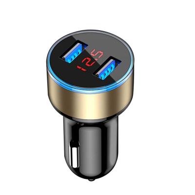 China FREE SHIPPING Online Shopping Standard Battery USA 2 Ports USB Car Charger With LED Display 3.1V 5A Fast Charging for sale