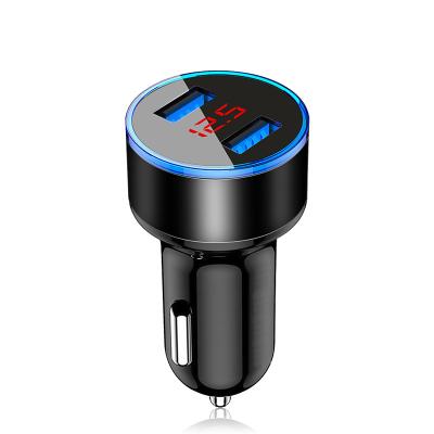 China Standard Battery Dual USB Car Charger With LED Display 3.1V 5A Mobile Phone Car USD Charger for sale