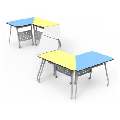 China Modern Kids School Office School Plastic Foldable Desk And Chair for sale