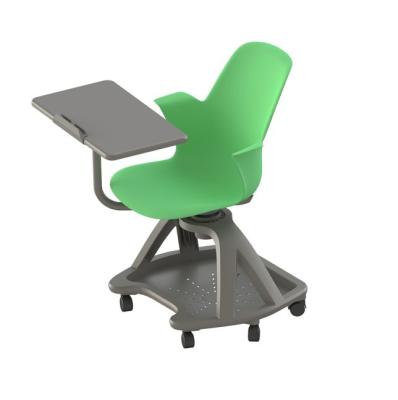 China Durable Modern Training Chair With Marking Board And Wheels , Conference Training Chair With Attached Tables for sale