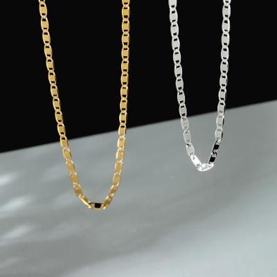 China TRENDY Women's S925 Sterling Silver Gold/ Rhodium Plated Collar Chain Necklace Jewelry for sale