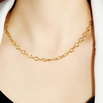 China TRENDY S925 Sterling Silver Gold/ Rhodium Plated Italian Chain Simple Bling Chain Necklace for sale