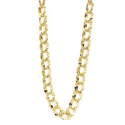 China Trendy Gold/ Rhodium Plated S925 Sterling Silver Necklace High Quality Italian Chain Unisex for sale