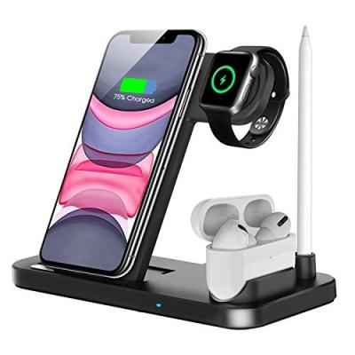 China Conveient QI Safe Wireless Charger 4 in 1 Fast Wireless Charging Dock Compatible for Apple Watch pro/iPhone 14 13 12 pro 11 8 X XS XR for sale