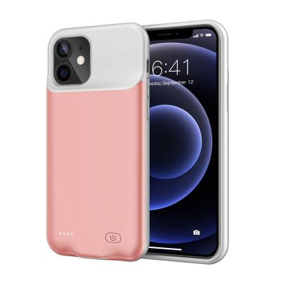 China 2021 New Design Soft Edge Portable Smart iPhone X Power Bank Battery Charger Phone Case For iPhone 12 mini max pro for sale