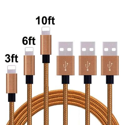 China COMPUTER 10FT 3M For iPhone Fast Charger 2A Cable Nylon Braided Charging Cord Compatible For iPhone 14 13 12 11 XS XR for sale