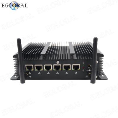 China Fanless Core i3 7167u i5 7267u Industrial PC Win7 Win10 Ubuntu 6 Gigabit Ethernet Barebone Fanless Mini System PC Computer for sale