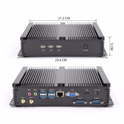 China For Intel Celeron 1007U 2COM 1.5GHz 2 Core 2 Fanless Industrial Home Mini PC Low Power 12V Eglobal Use Desktop Computer for sale