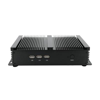 China Fanless+Aluminum Alloy Metal Dual Fanless+Aluminum Alloy Metal Case 1007U HD Graphics Lan Double Cheapest 4k Output Micro PC Small Mini Desktop Host Industrial PC for sale