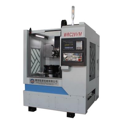 China Machine Repair Shops Diamond Cutting Machine WRC28VM Vertical Alloy Wheel Rim Straightening and Repair Machine for sale