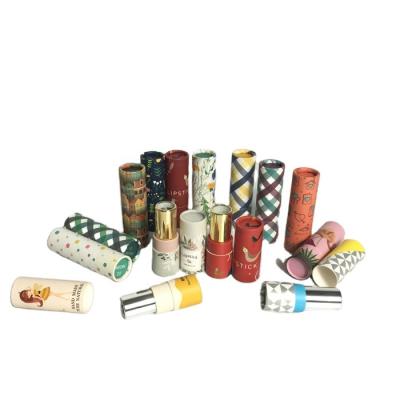 China Logo biodegradable paper printing around lipstick biodegradable paper tube for sale