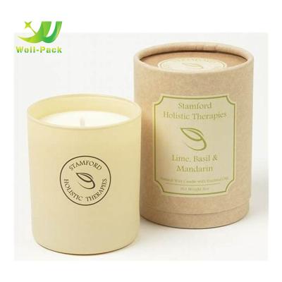 China Eco - Friendly 100 % Recycled Cylinder Cardboard Paper Tube / Packaging Cardboard Candle Box for sale