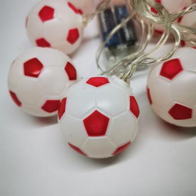 China Fairy String Light Football String Lights Hot Sale World Cup Decorative Supplies Foot Ball Shaped Led Decorative Lights String for sale