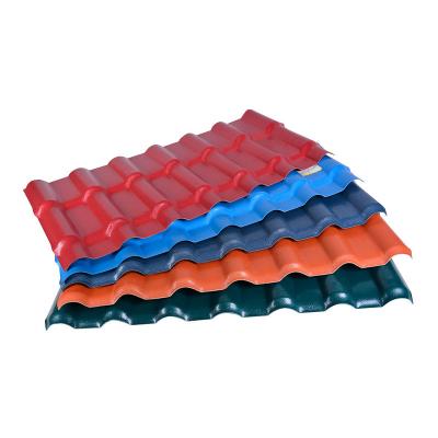 China Thermal Synthetic Resin Asa Pvc Corrugated Roof Tile Fire Resistant Resistance Sound Insulation Plastic for sale