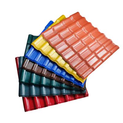 China Corrugated Roofing of Heat Resistance Sound Insulation PVC Roof Tile/PVC Tiles/Spanish Corrugated Plastic Roofing Sheet for sale