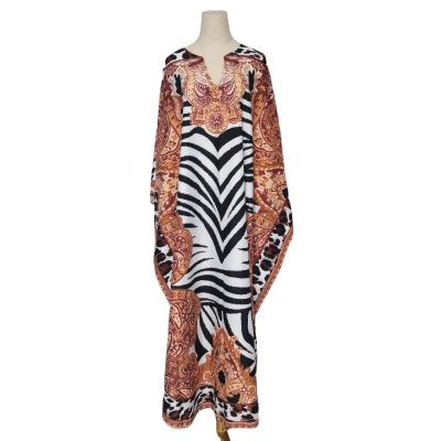 China Arabic Muslim Maxi Dress Longue Femme Musulman Caftan Marocain Turkey Long Maxi Dress For Women Zebra Print Abaya Kaftan Islam Viable Dubai for sale