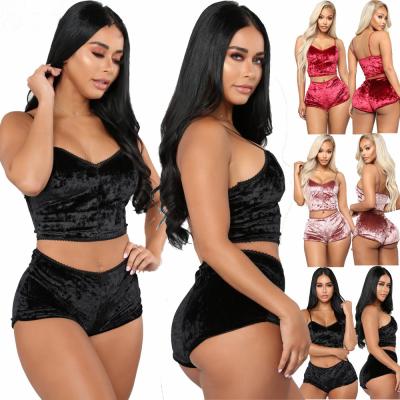 China 2022 Summer FSLD001 Autumn Latest Ladies Pajamas Lounge Wear Women's QUICK DRY Lingerie Set Women's Velvet Sleepwear for sale