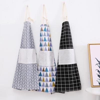 China Wholesale Cheap Customizable Cotton Kitchen Geometric Printing Apron Eco - Friendly for sale