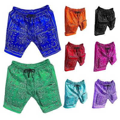 China Breathable Cashew Flower Pants Hip Hop Street Shorts High Street Men's Five Points Men's Casual Shorts for sale