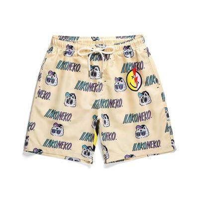 China Summer Breathable Polyester Cotton Shorts Beach Mens Mens Fill Printed Basketball Shorts for sale