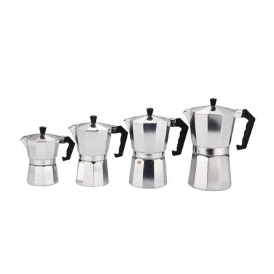 China WITH LID Coffee Maker Portable Espresso Moka Pot High Quality Commercial Aluminum for sale