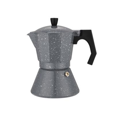 China WITH LID Appropriate Stovetop Moka Pot Food Grade Aluminum Portable Home Electric Coffee Maker for sale