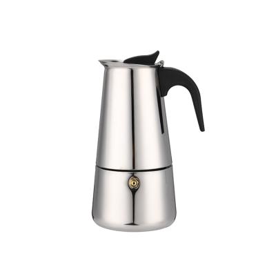 China WITH LID Low Price Concave Bottom 6/9cup Mocha Custom 2022 Stainless Steel Pot Portable Coffee Maker for sale