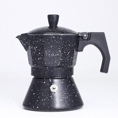 China Hotel Logo Stovetop Espresso Italian Moka Aluminum Pot Eco - Friendly Customizable Coffee Makers for sale