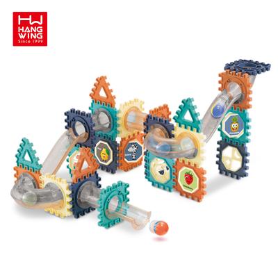 China Toy Track Ball Magnetic Block Educational Toys Paradise Slide Rail Building Tiles Set Toy Blocks Toy Blocks for sale