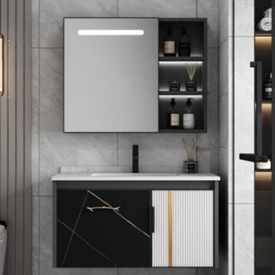 China Good Quality Creative Design Bathroom Mirror Bathroom Cabinet Contemporary Bathroom Mirror Cabinet With Sensor Lighting Without Faucet for sale