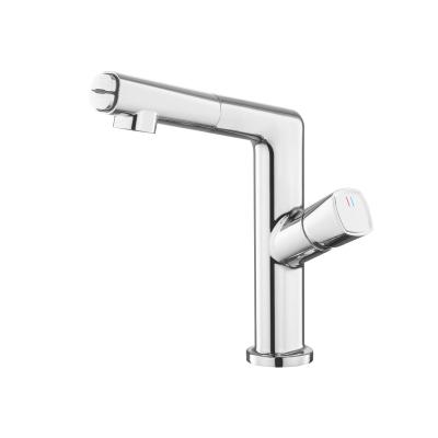 China Metered Faucets Led Chrome Basin Faucet Hot Cold Water Mixer Tap For Kitchen 360 Rotate Kitchen Mixer Tap for sale