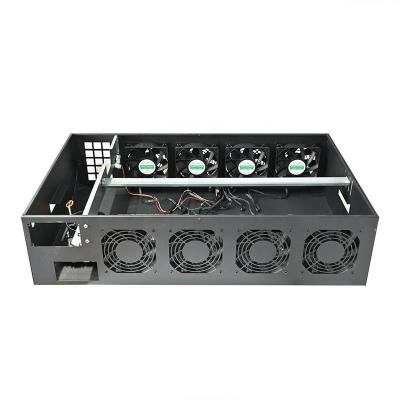 China With Fan 8 GPU Computer 3070 3080 3090 Installation 7.0cm Silent Server Case Desktop Case Rig For for sale