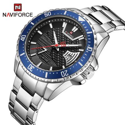 China Chronograph Naviforce 9191 Ssbe Mens Sport Male Clock Watches Wristwatch Military Steel Waterproof Dual Quartz Display Relogio Masculino for sale