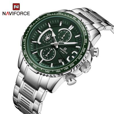 China Naviforce Chronograph 2022 8017 Wholesale Quartz Wristwatch Sgn Sports Stainless Steel Brand Male Waterproof Luxury Military for sale